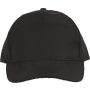 7 paneles poliszter baseballsapka, fekete