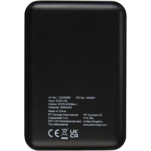 Gleam 5000 mAh ultravkony powerbank, fekete (powerbank)