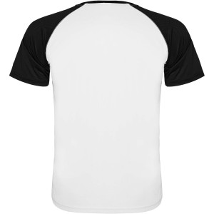 Indianapolis rvid ujj uniszex sportpl, white, solid black (T-shirt, pl, kevertszlas, mszlas)
