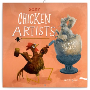 Lemeznapt�r Chicken Artists 2027, 30 x 30 cm