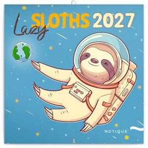 Lemeznapt�r Lazy Sloths 2027, 30 x 30 cm
