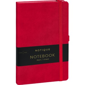 Notebook Red, lined, 13 � 21 cm