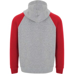 Roly Badet gyerek kapucnis pulver, Heather grey, Red (pulver)