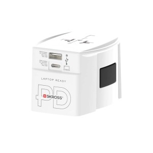 SKROSS MUV AC65PD adapter USB-C k�bellel, feh�r